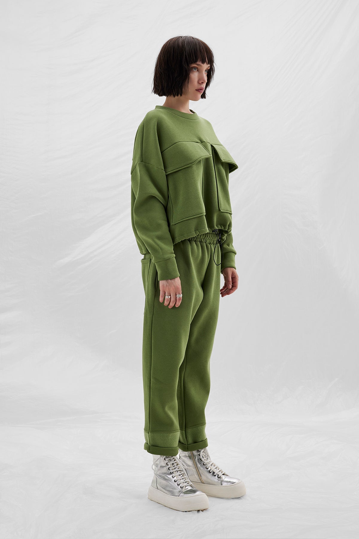 Olive Sw-shirt 14331