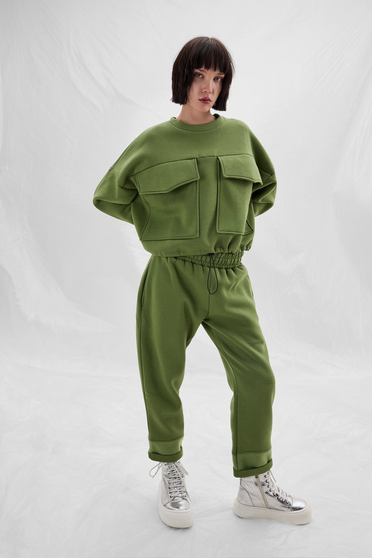 Olive Sw-shirt 14331