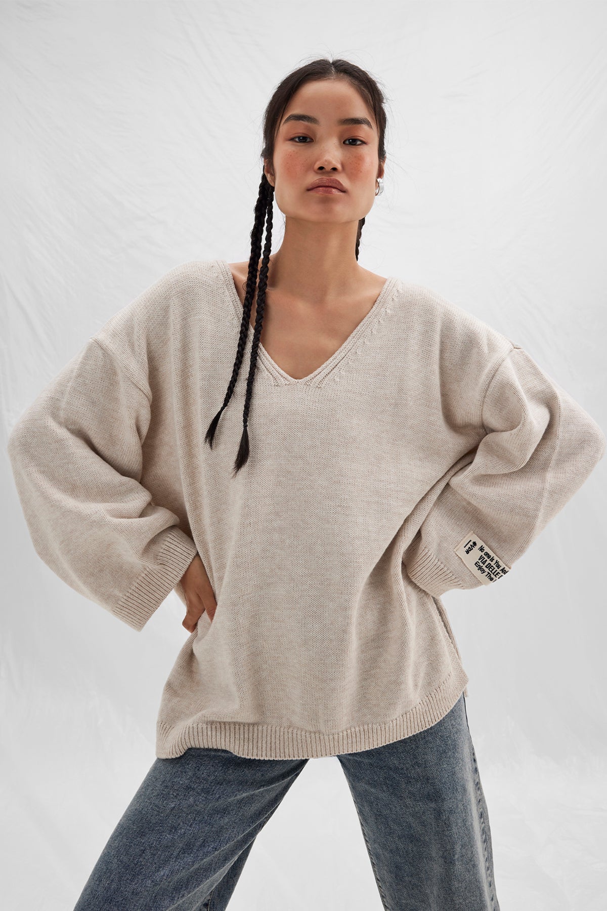 Beige Pullover 14452