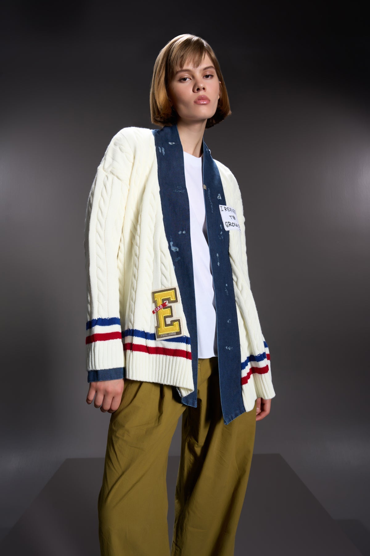 Off White Blue Cardigan 16010