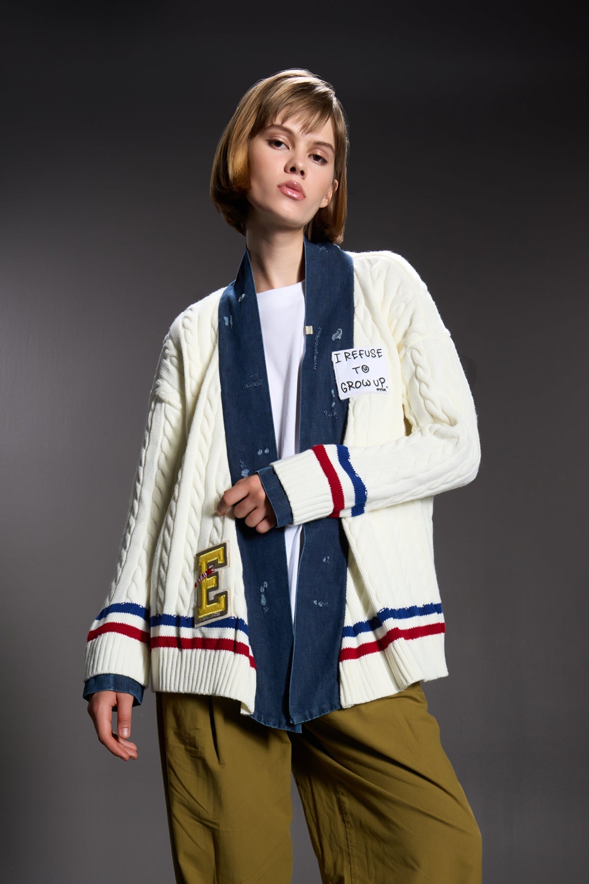 Off White Blue Cardigan 16010