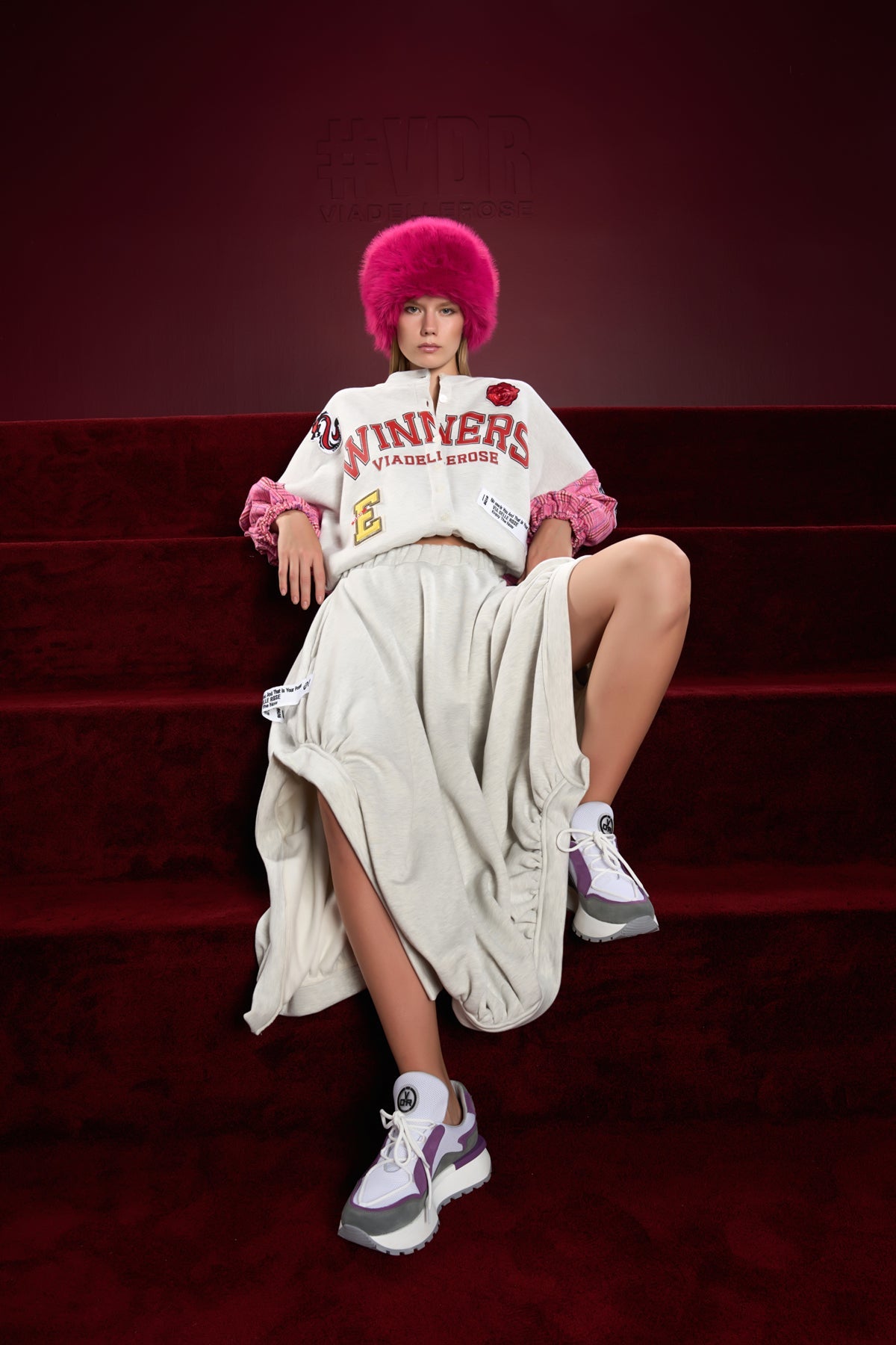 G. Melange Fuxia Sw-shirt 16160