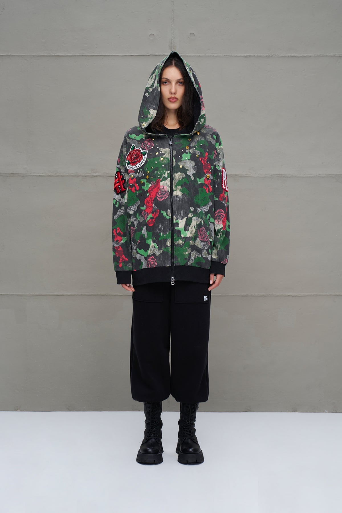 Camo Camouflage Print Oversized Sweatshirt 18026