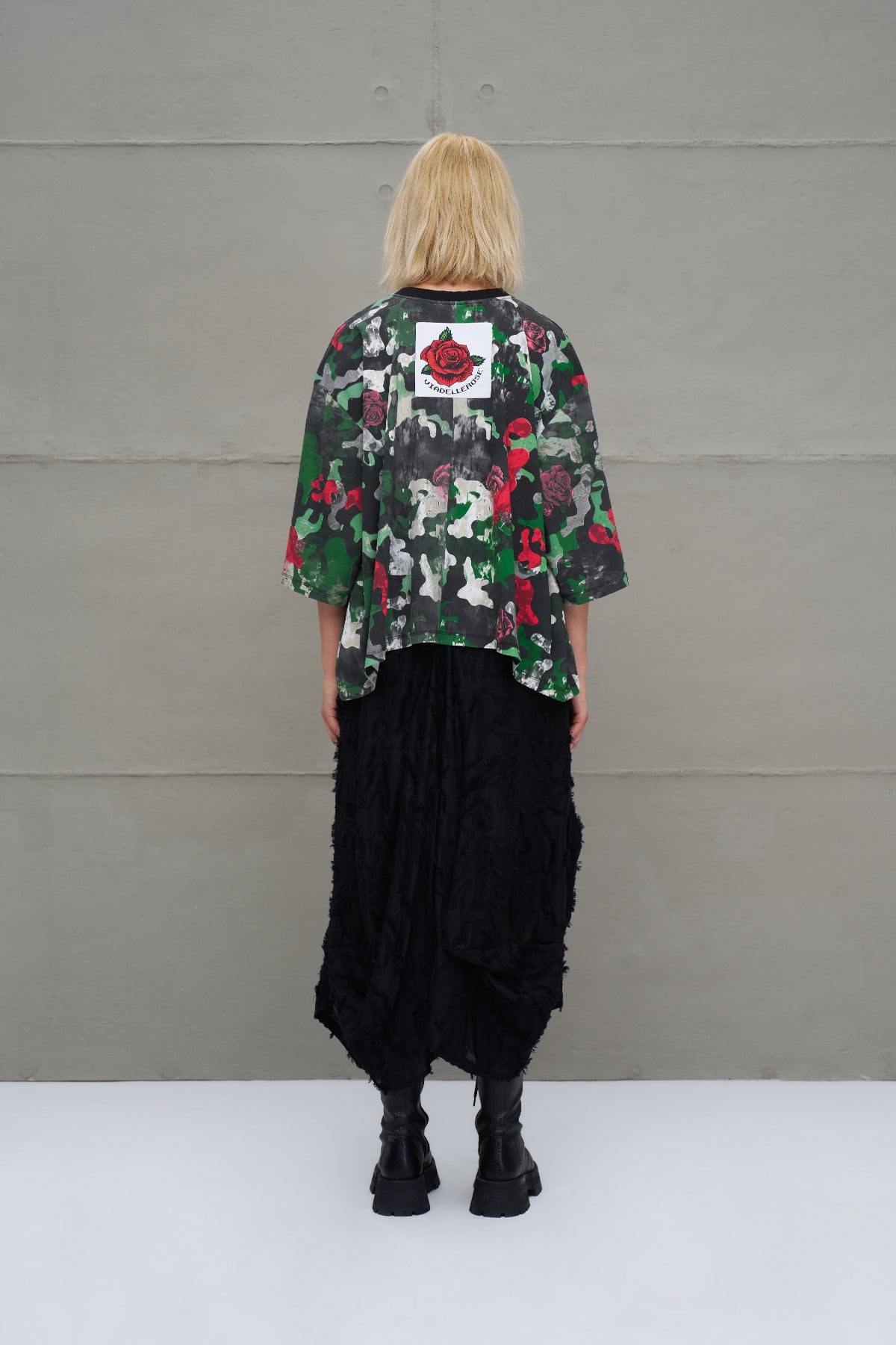 Camo Camouflage Print Asymmetric T-shirt 18029