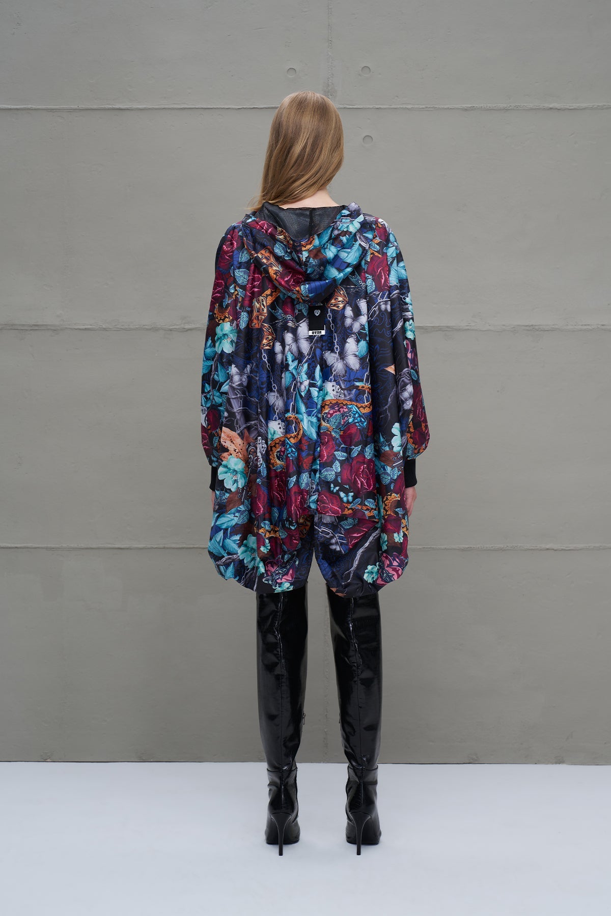 Multicolor Asymmetric Oversized Wind Coat 18030