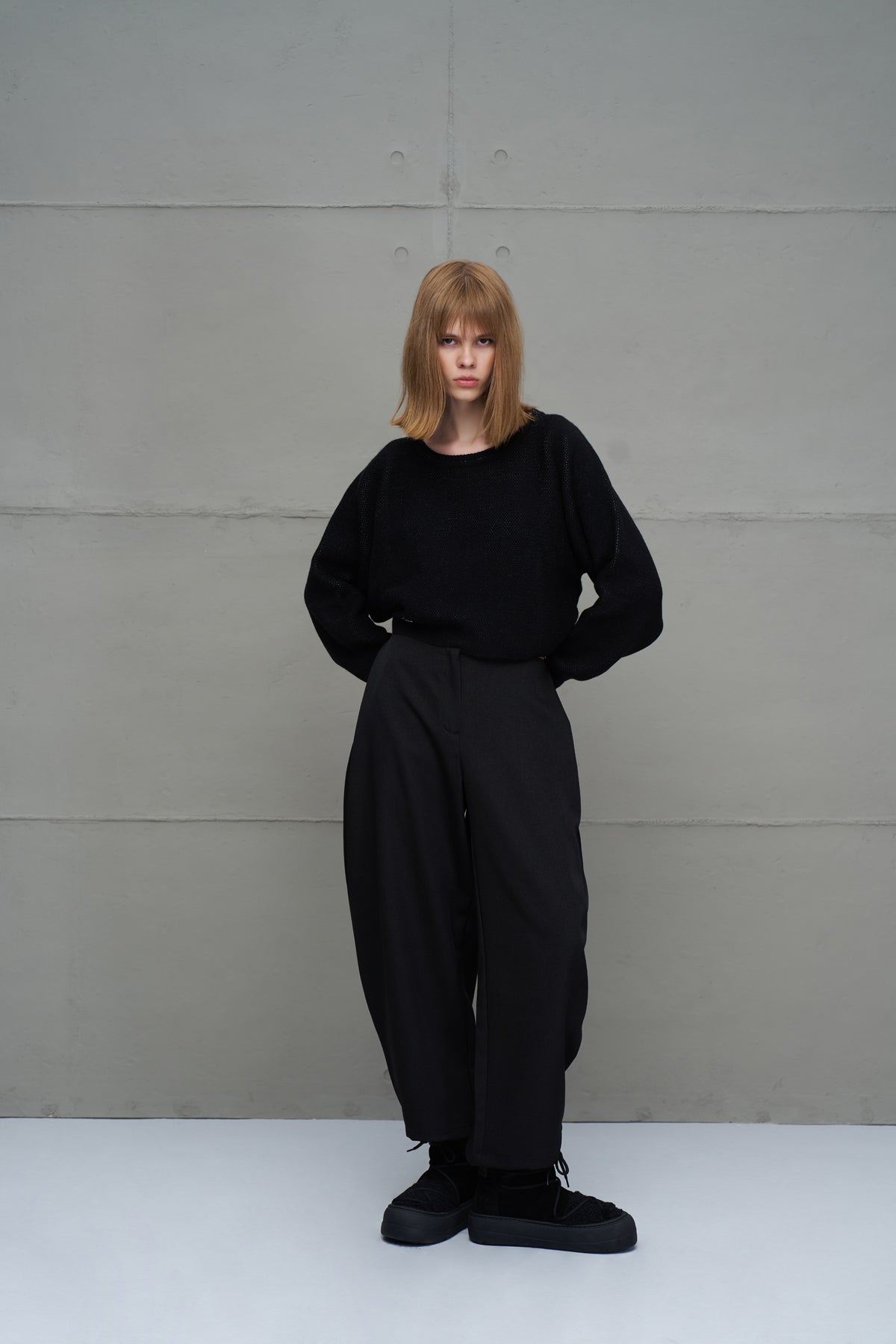 Black Knit Sweater 18053