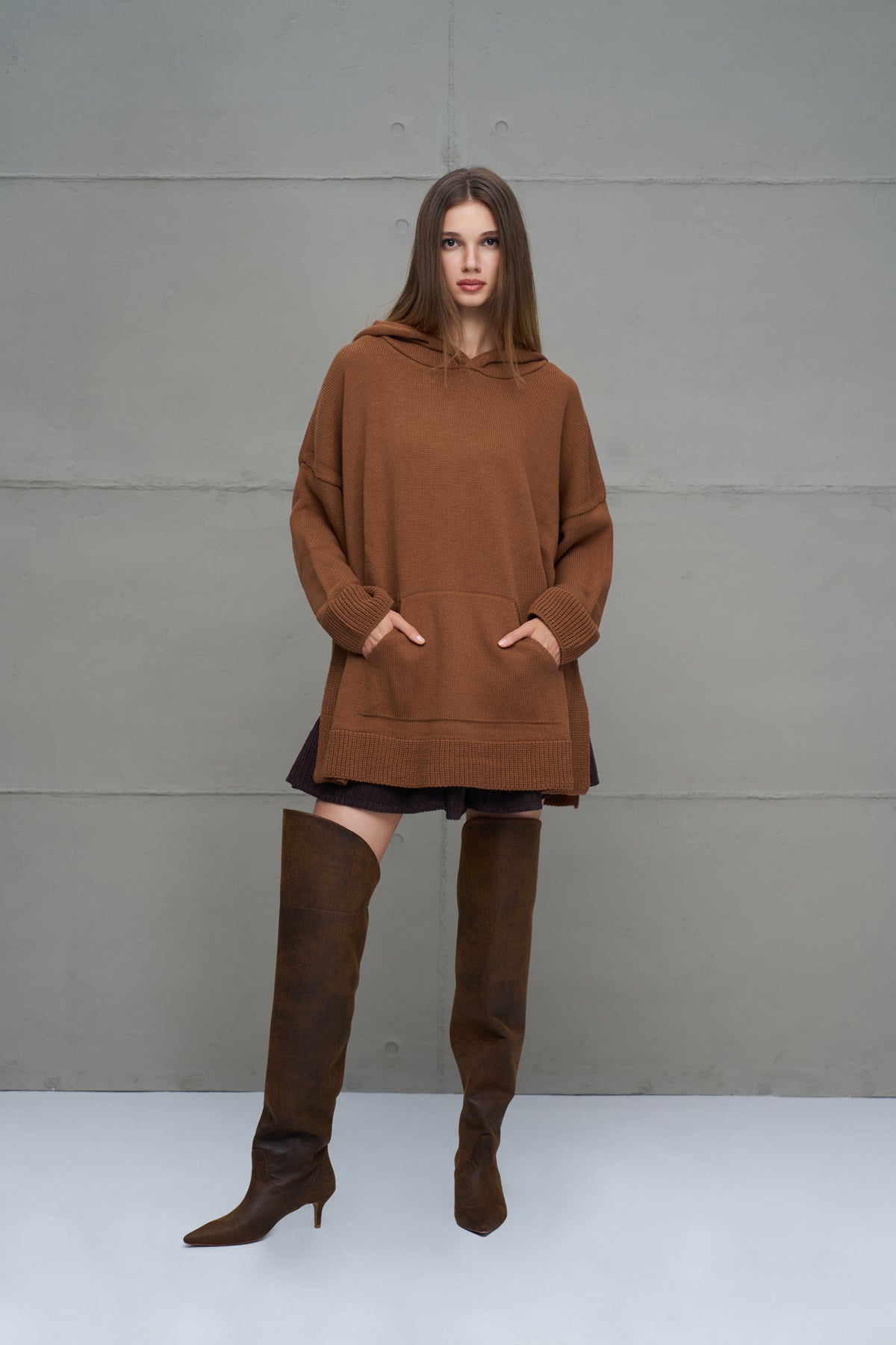 Brown Knit Sweater 18071