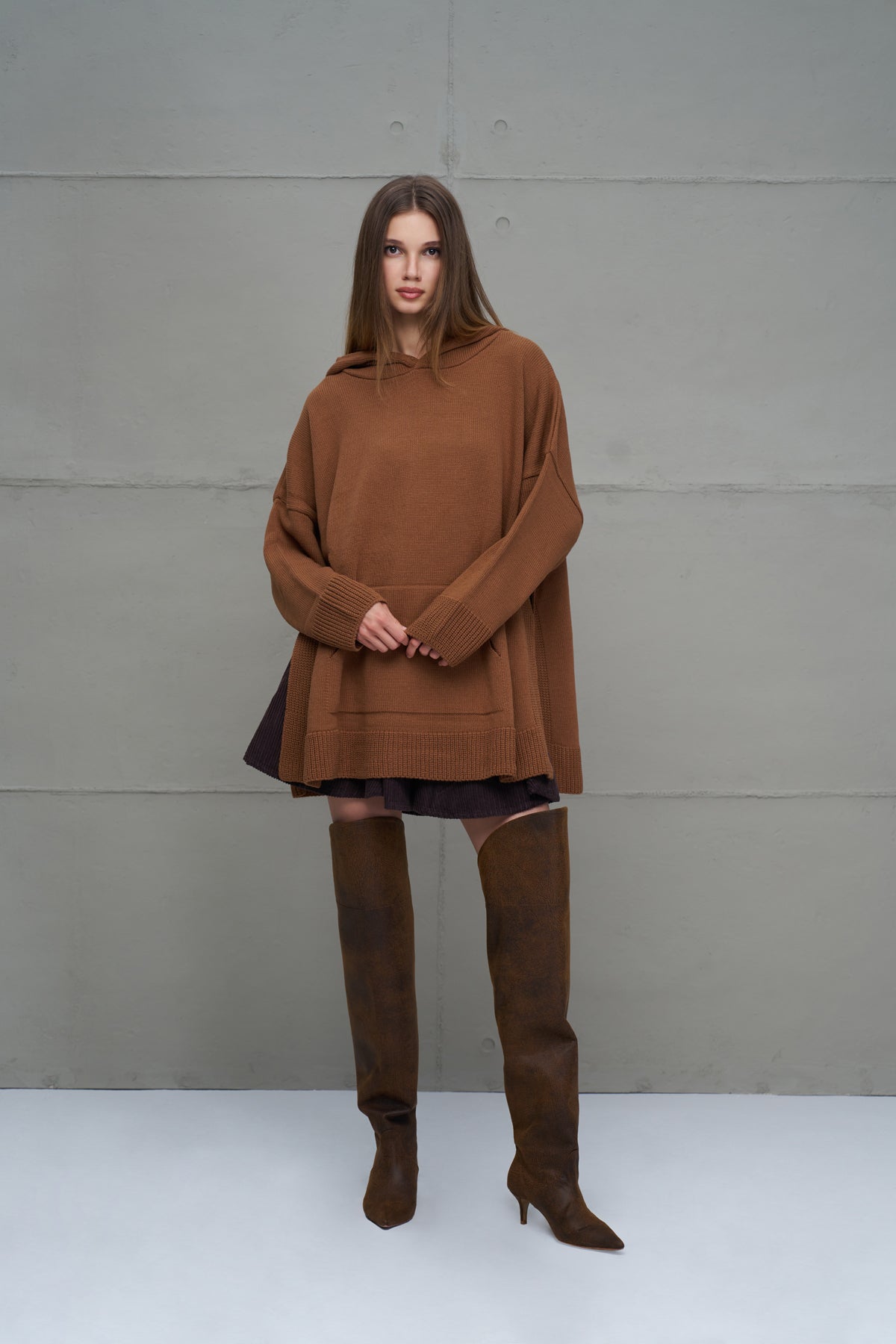 Brown Knit Sweater 18071