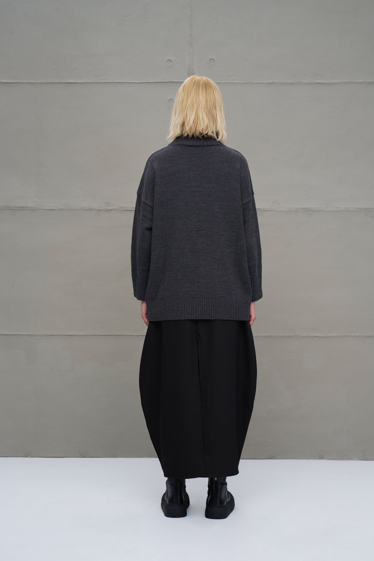 Anthracite Melange Knit Sweater 18075