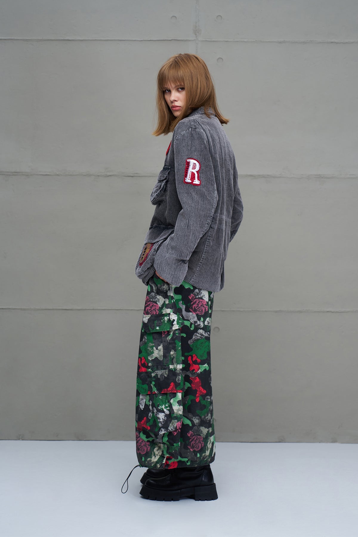 Anthracite Faded Effect Blazer Jacket 18078