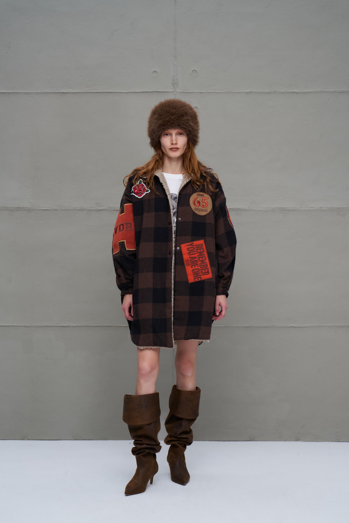 Brown Beige Jacket 18117