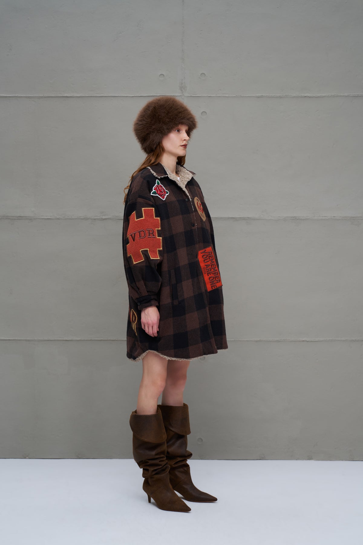 Brown Beige Jacket 18117