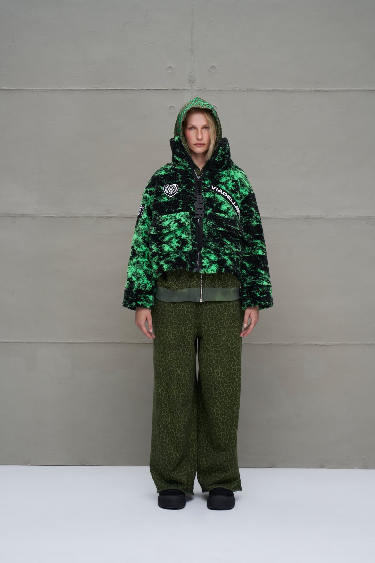 Black Neon Green Jacket 18131