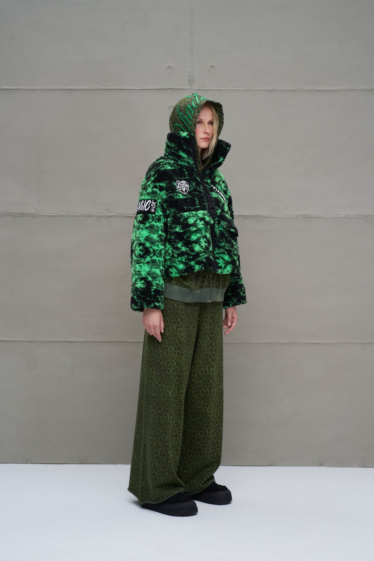 Black Neon Green Jacket 18131
