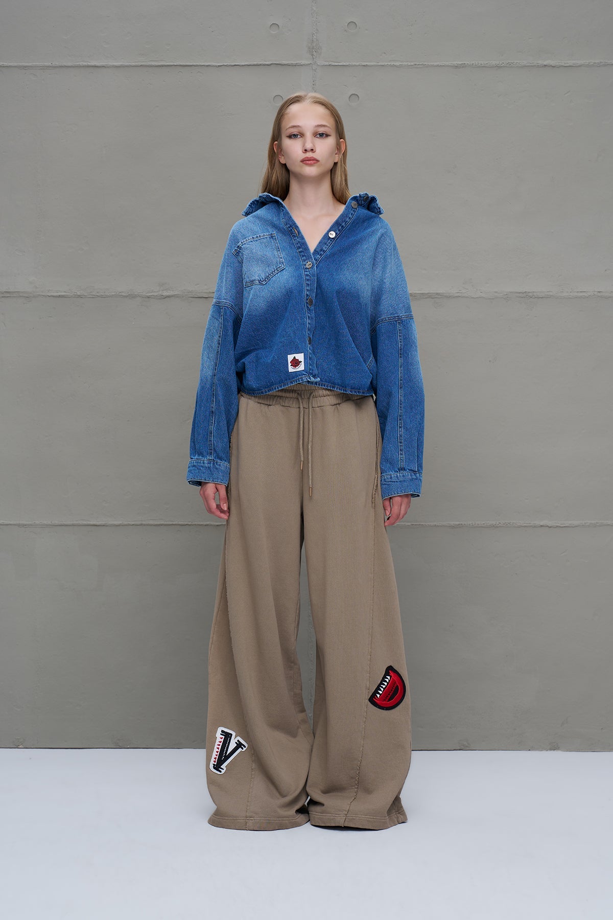 Beige Oversized Trousers 18158