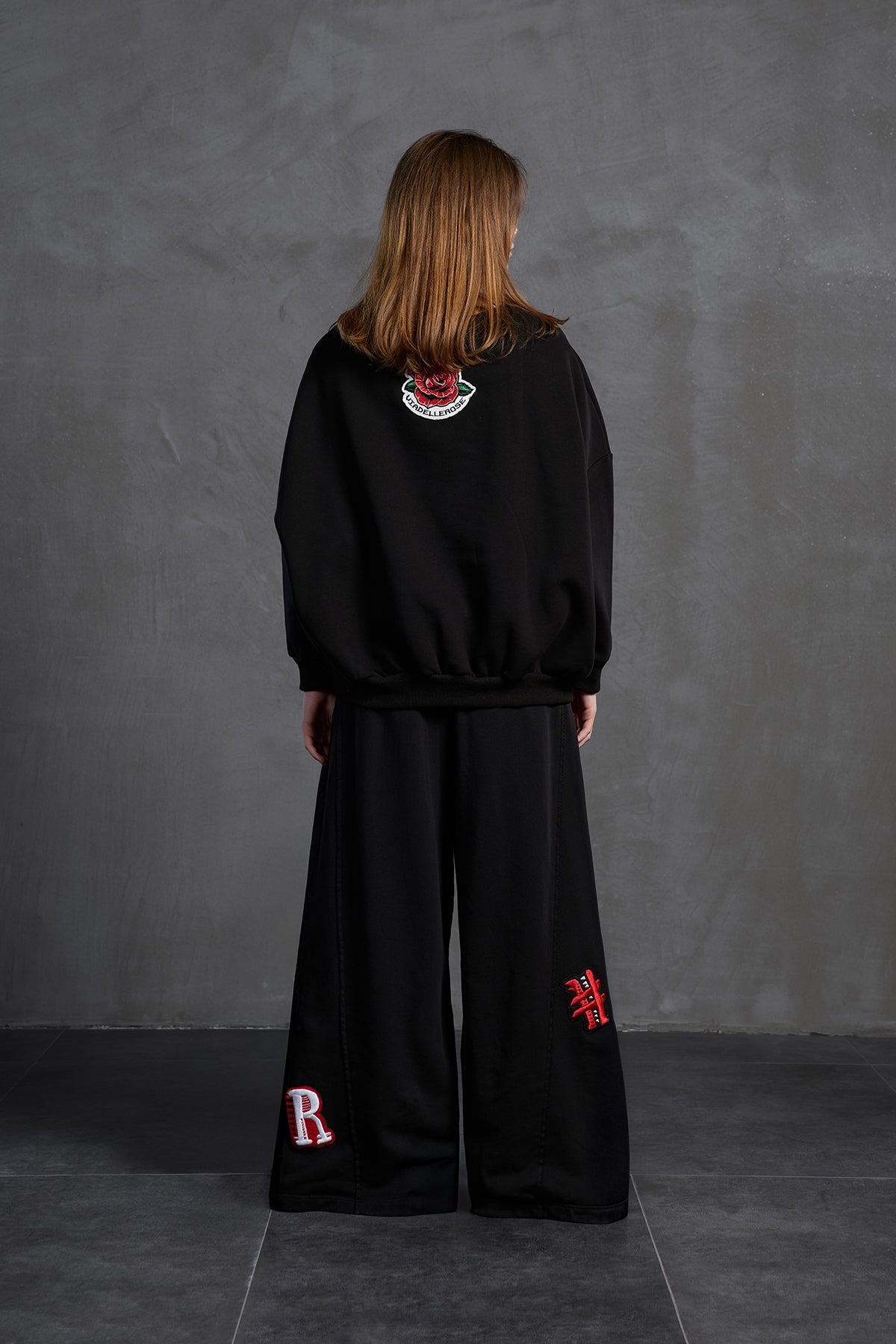 Black Oversized Trousers 18158