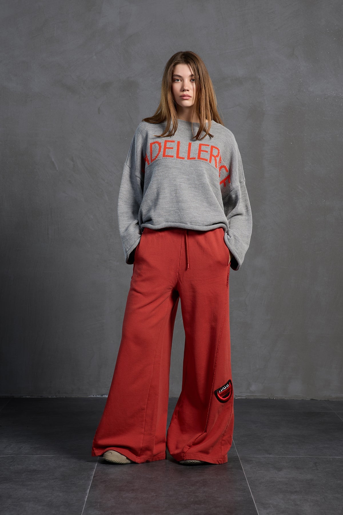 Maroon Oversized Trousers 18158