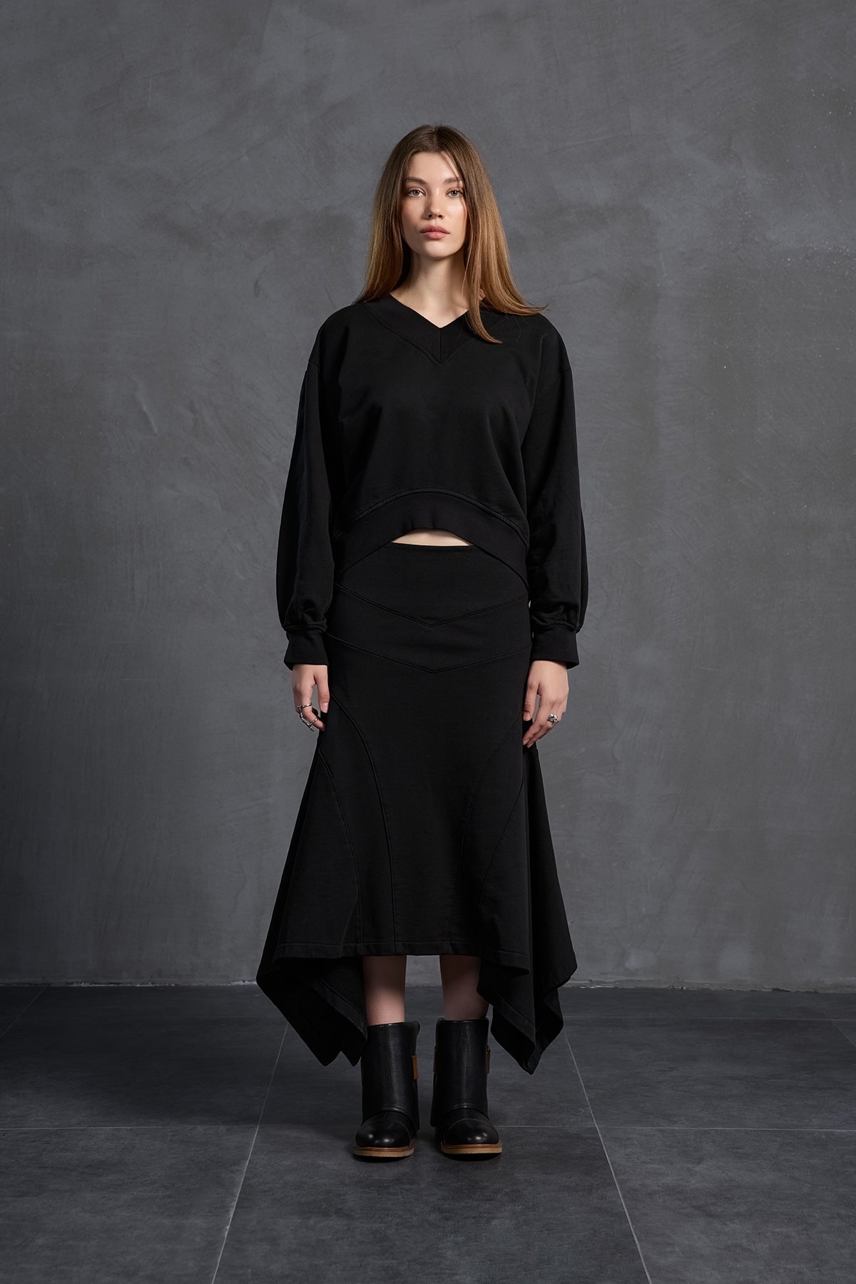 Black Oversized Sweatshirt 18159