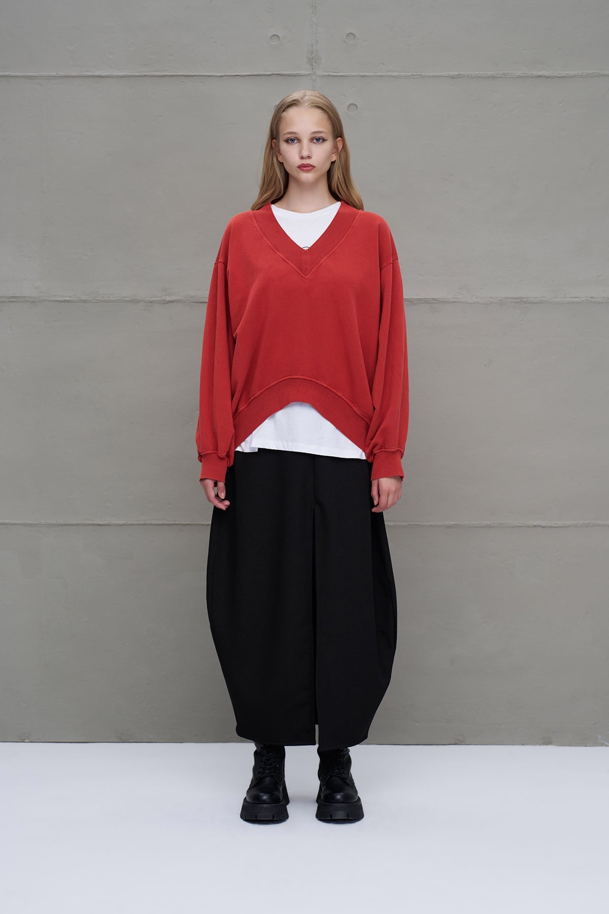 Maroon Oversized Sweatshirt 18159