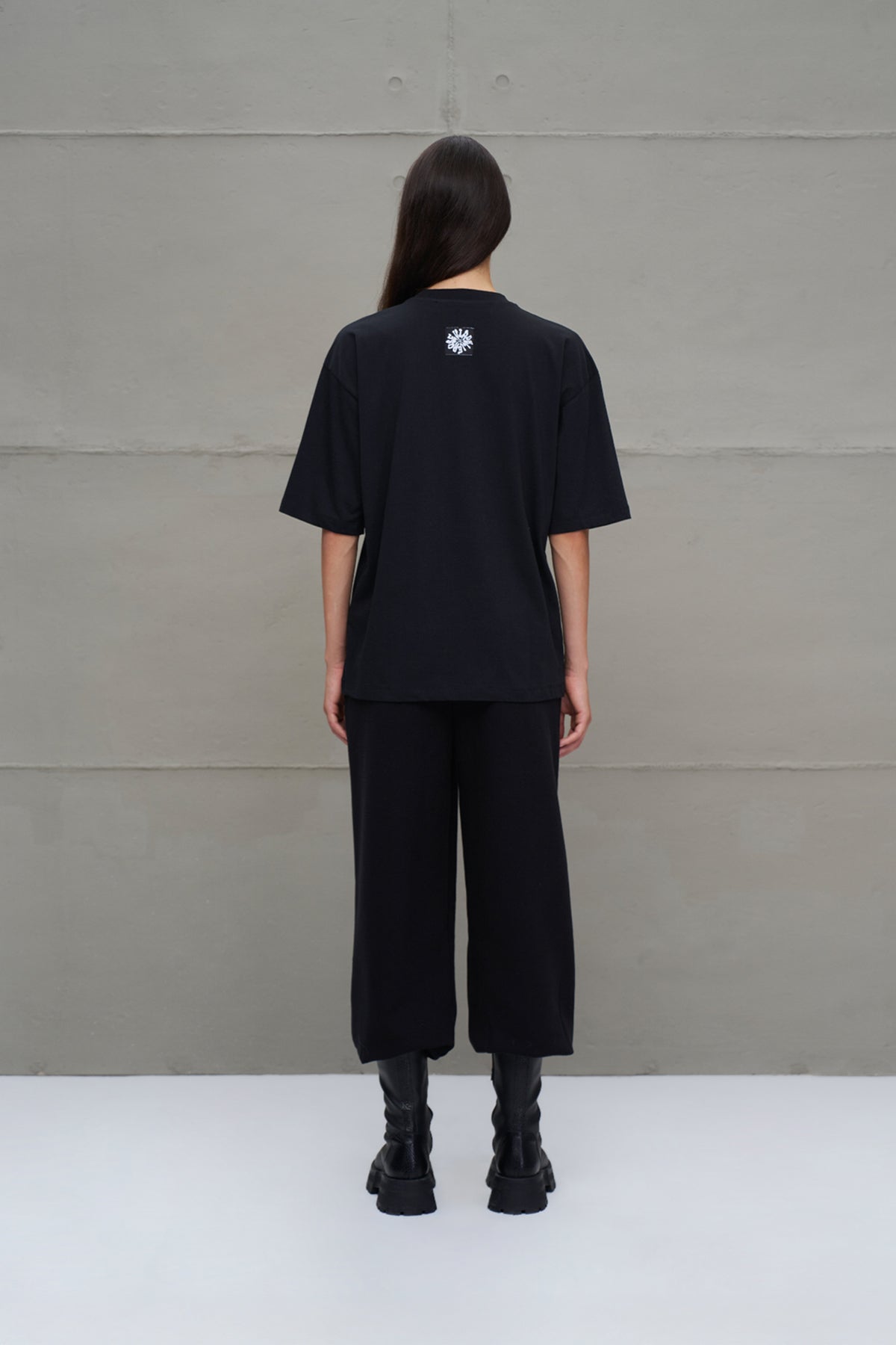 Black Slogan-print Oversized T-shirt 18169
