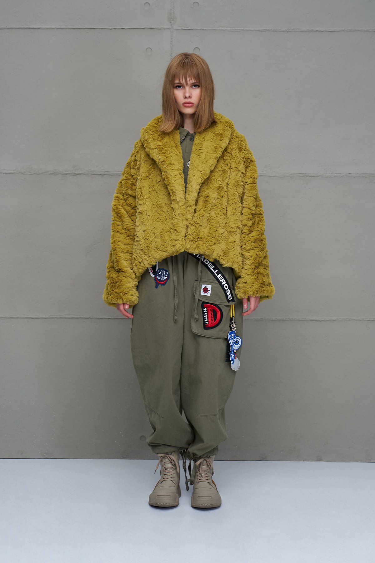 Pistachio Faux Fur Oversized Coat 18185