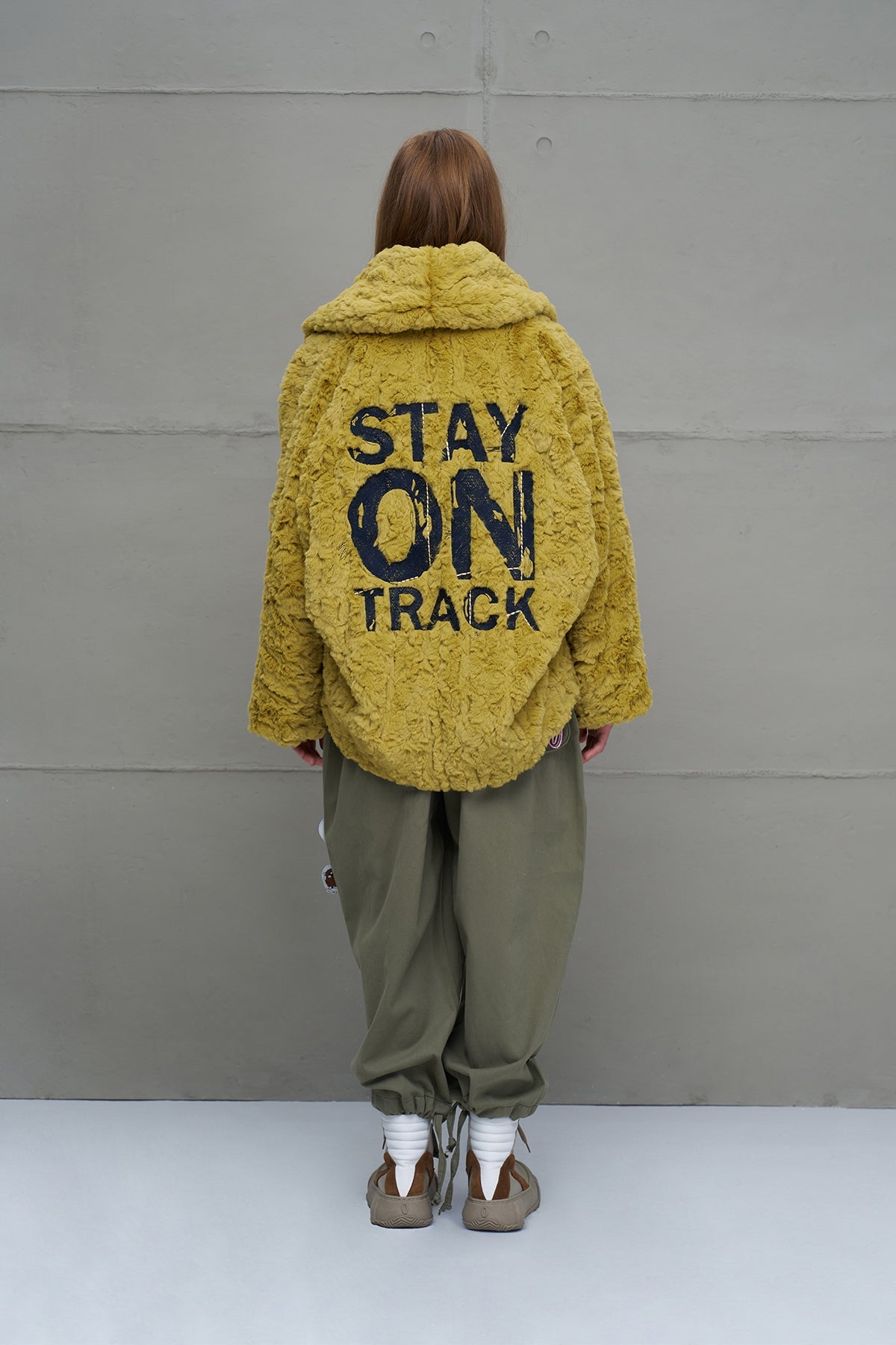 Pistachio Faux Fur Oversized Coat 18185
