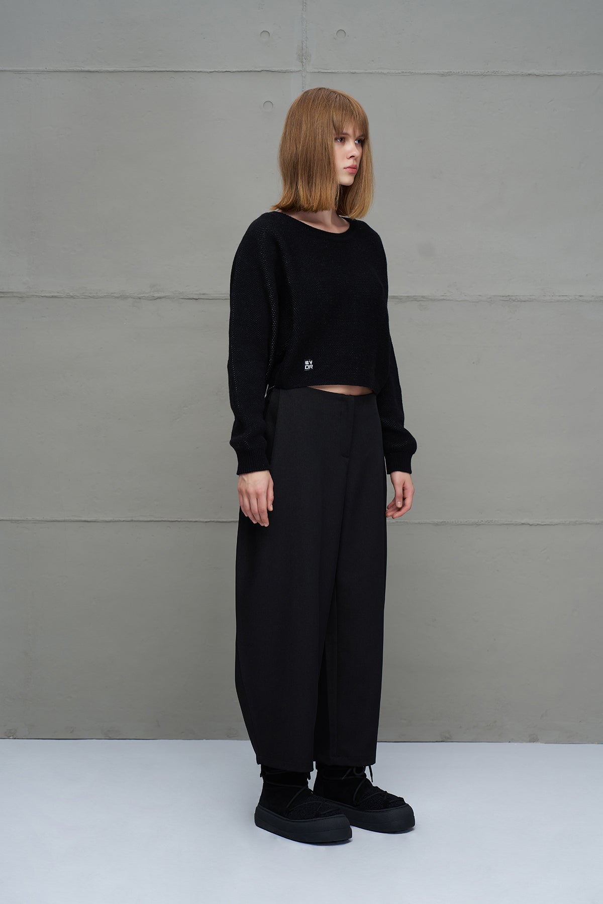 Black High-waist Balloon Trousers 18199