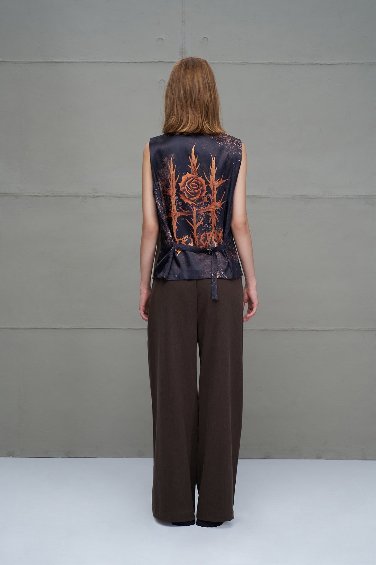 Brown Belted Vest 18214