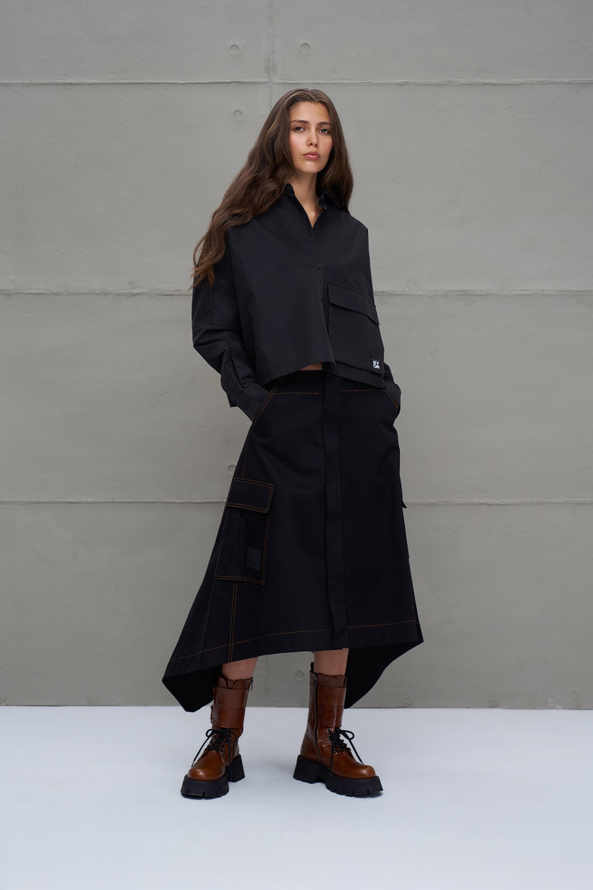 Black Crop Shirt 18230