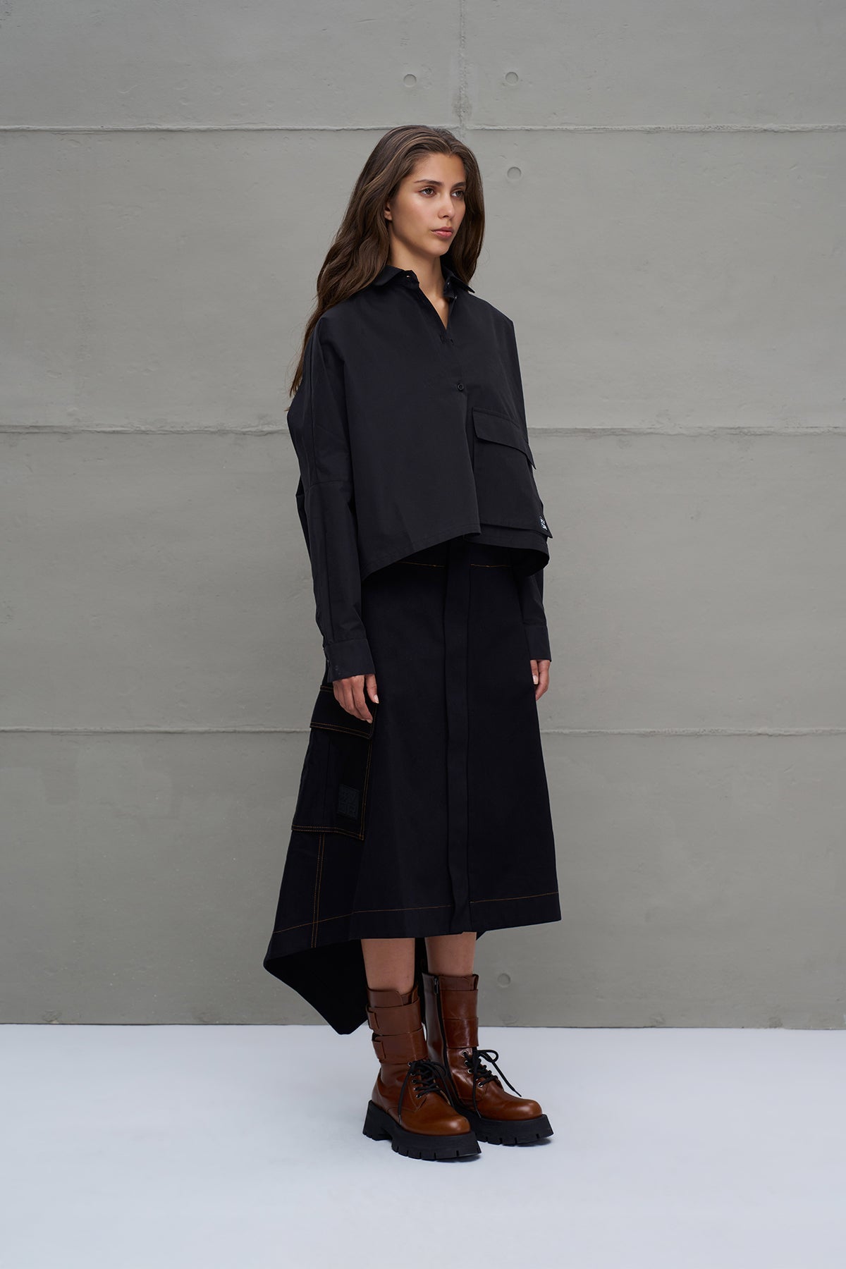 Black Crop Shirt 18230