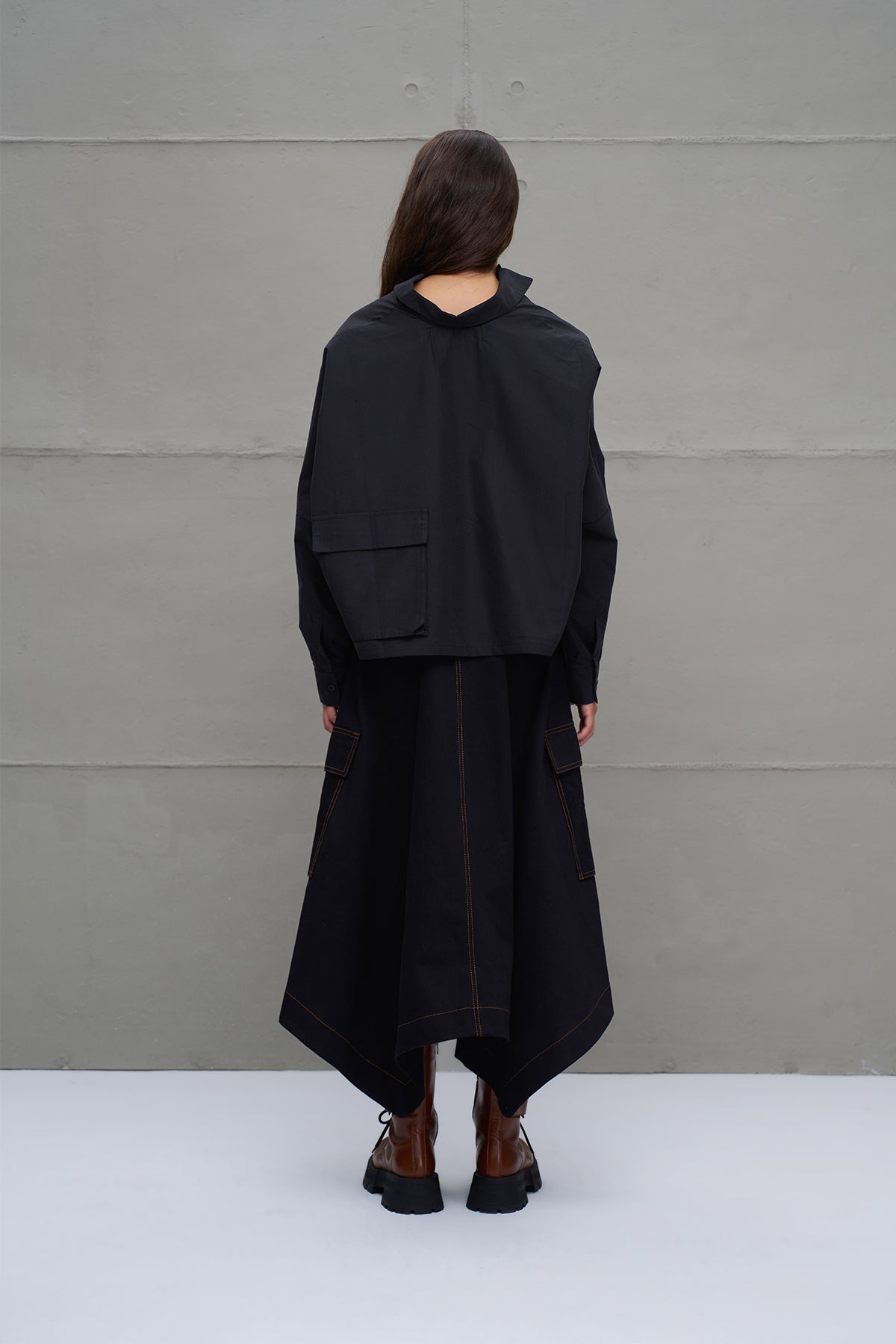 Black Crop Shirt 18230