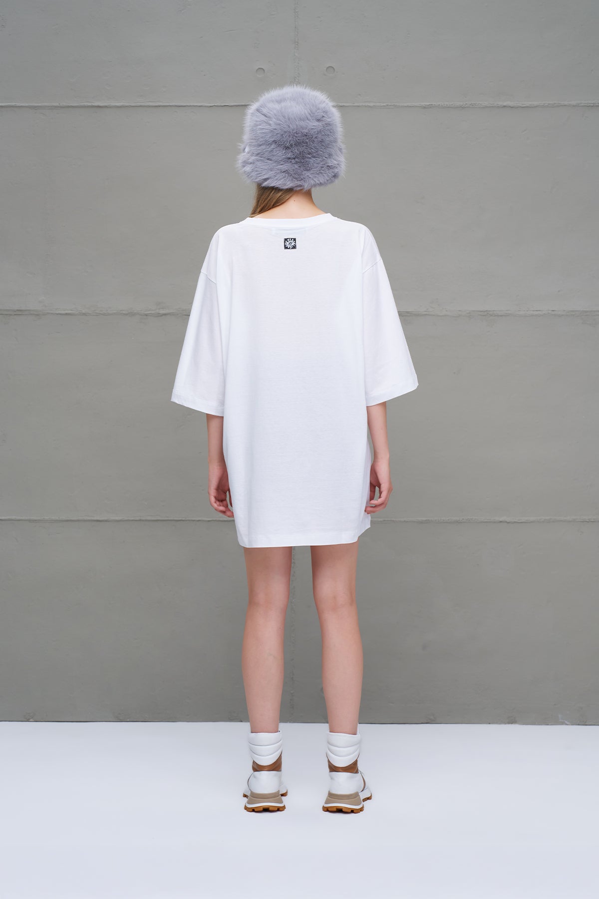 White Printed Oversize T-shirt 18263