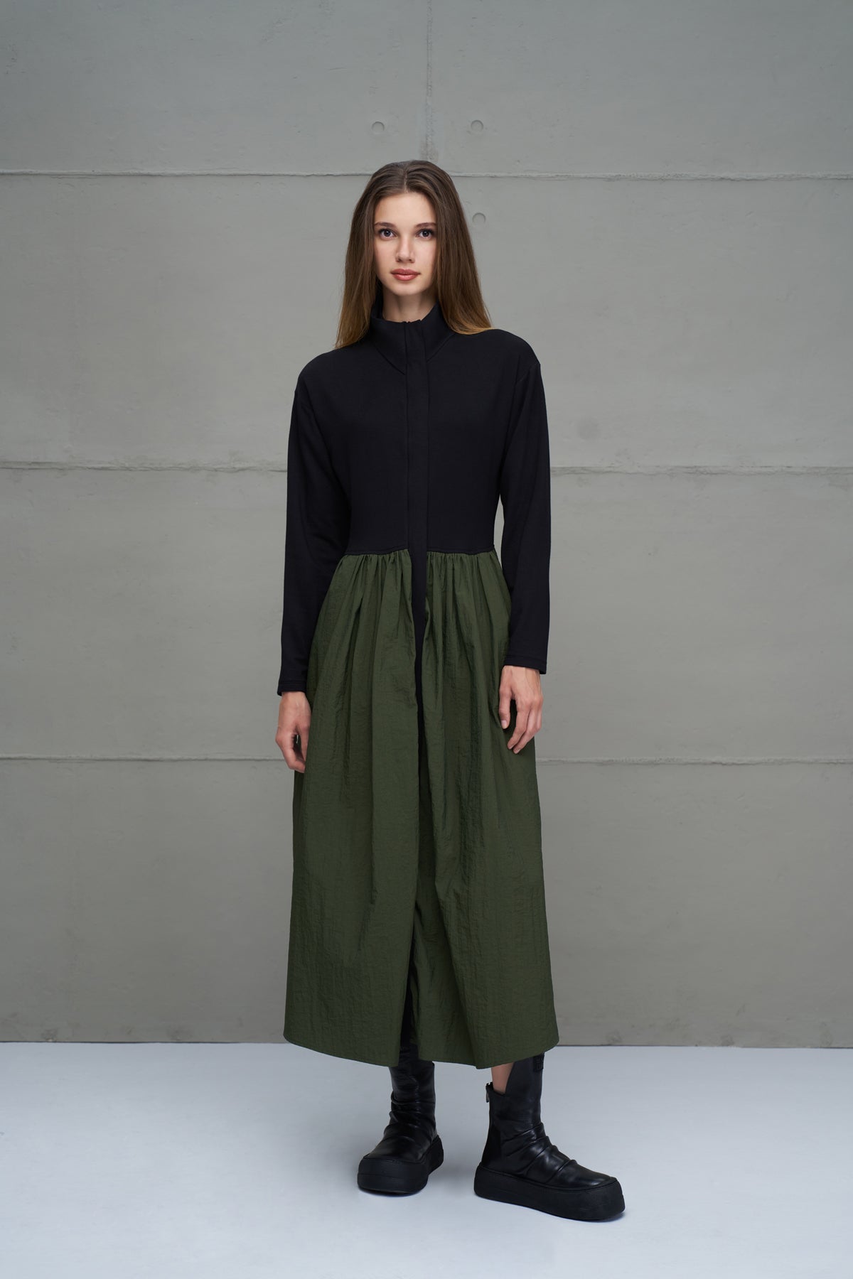 Black Green Dress 18273
