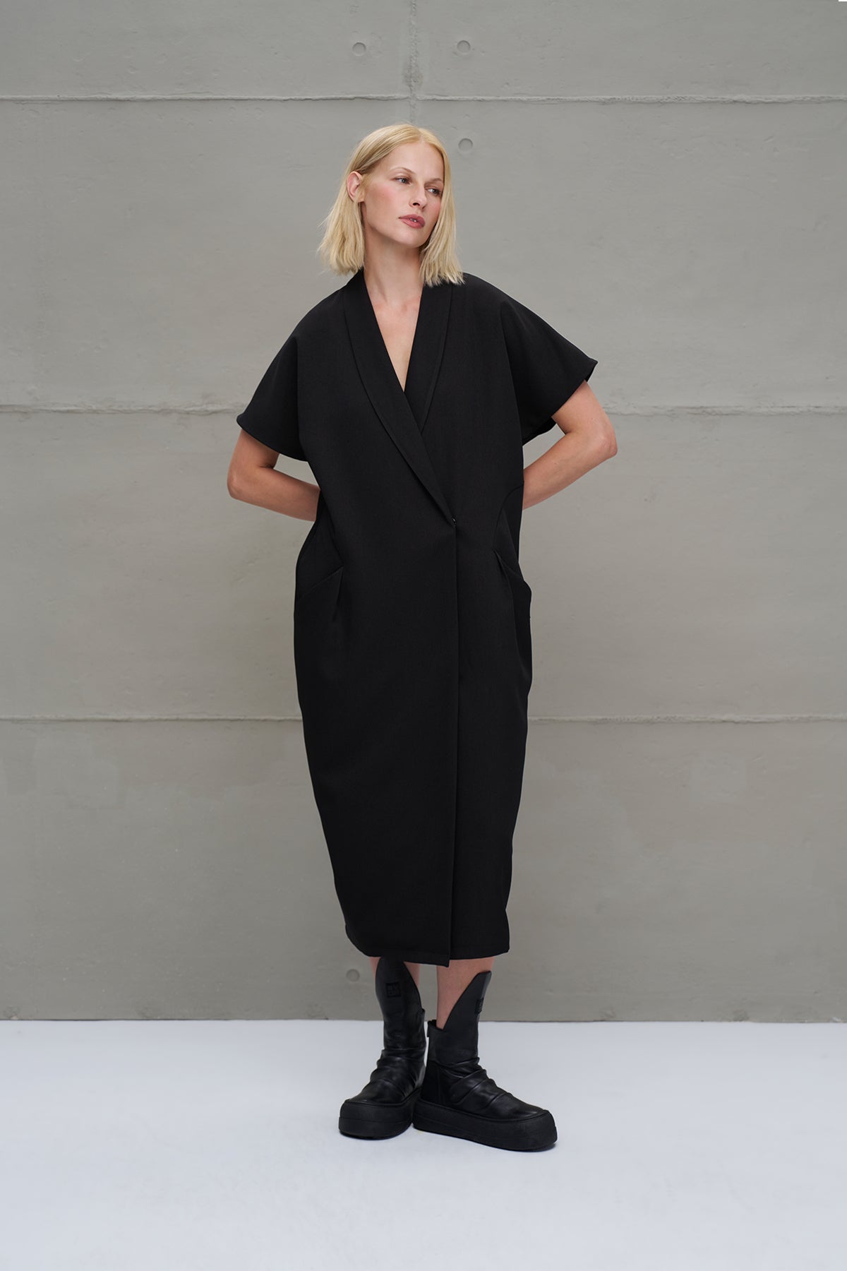 Black Oversize Long Dress 18275