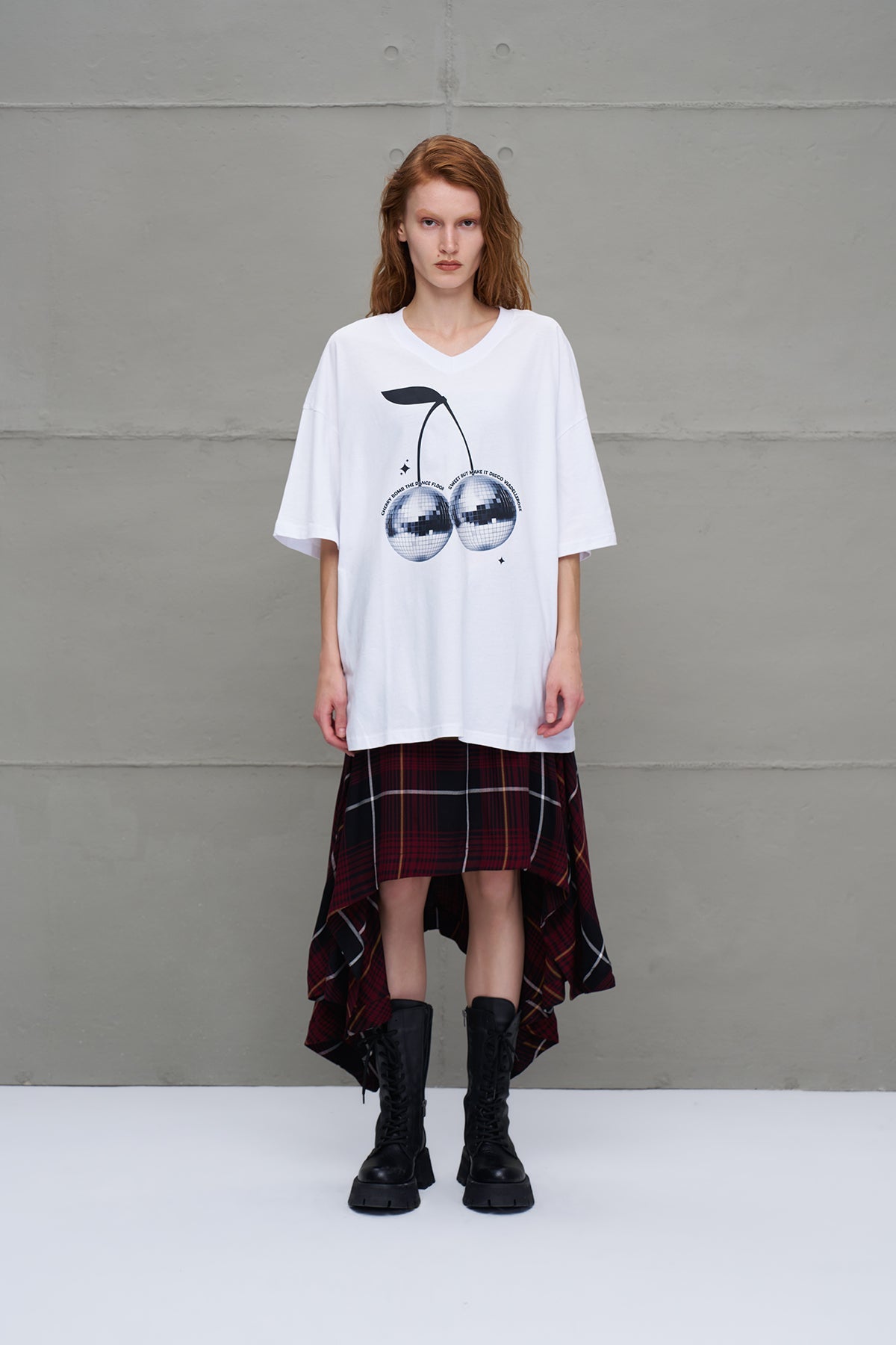 White Printed Oversize T-shirt 18289