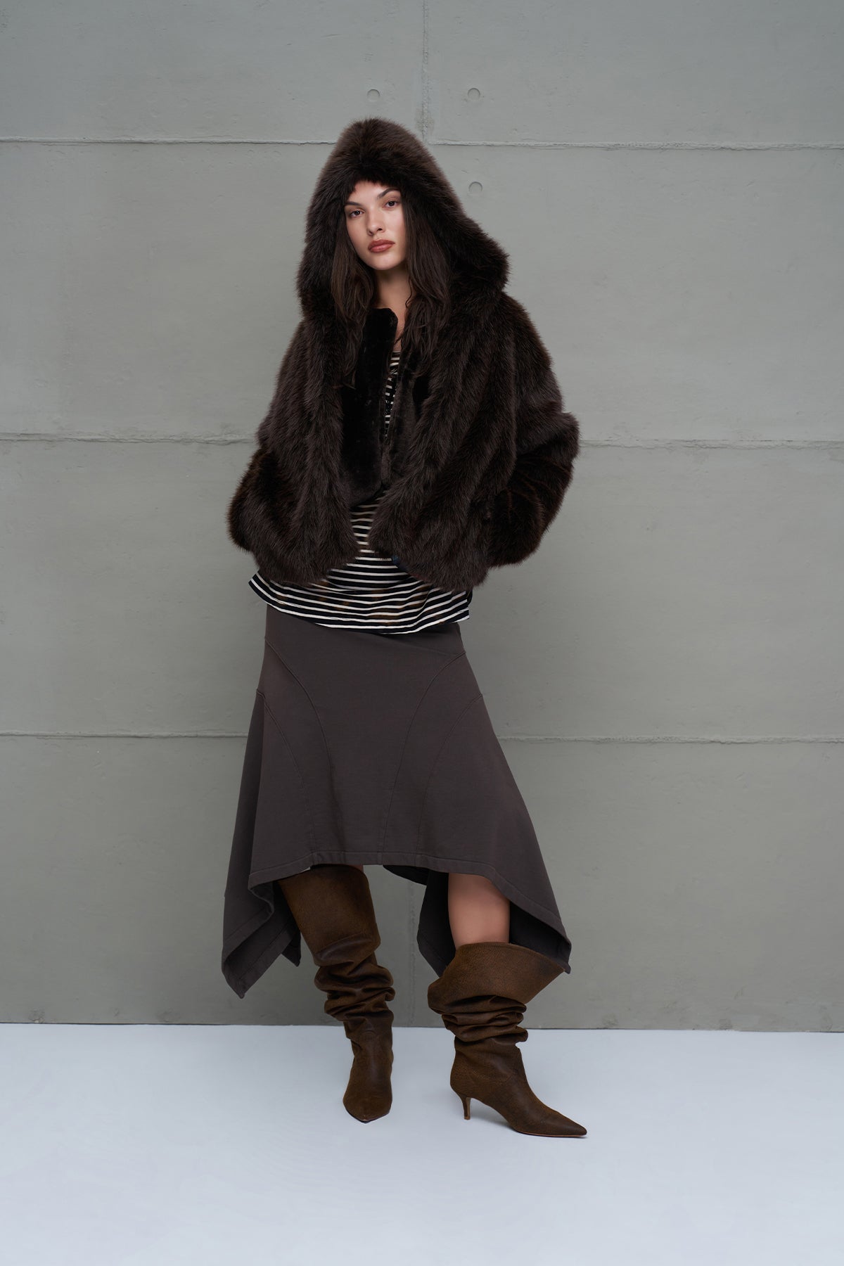 Brown Oversize Short Coat 18293