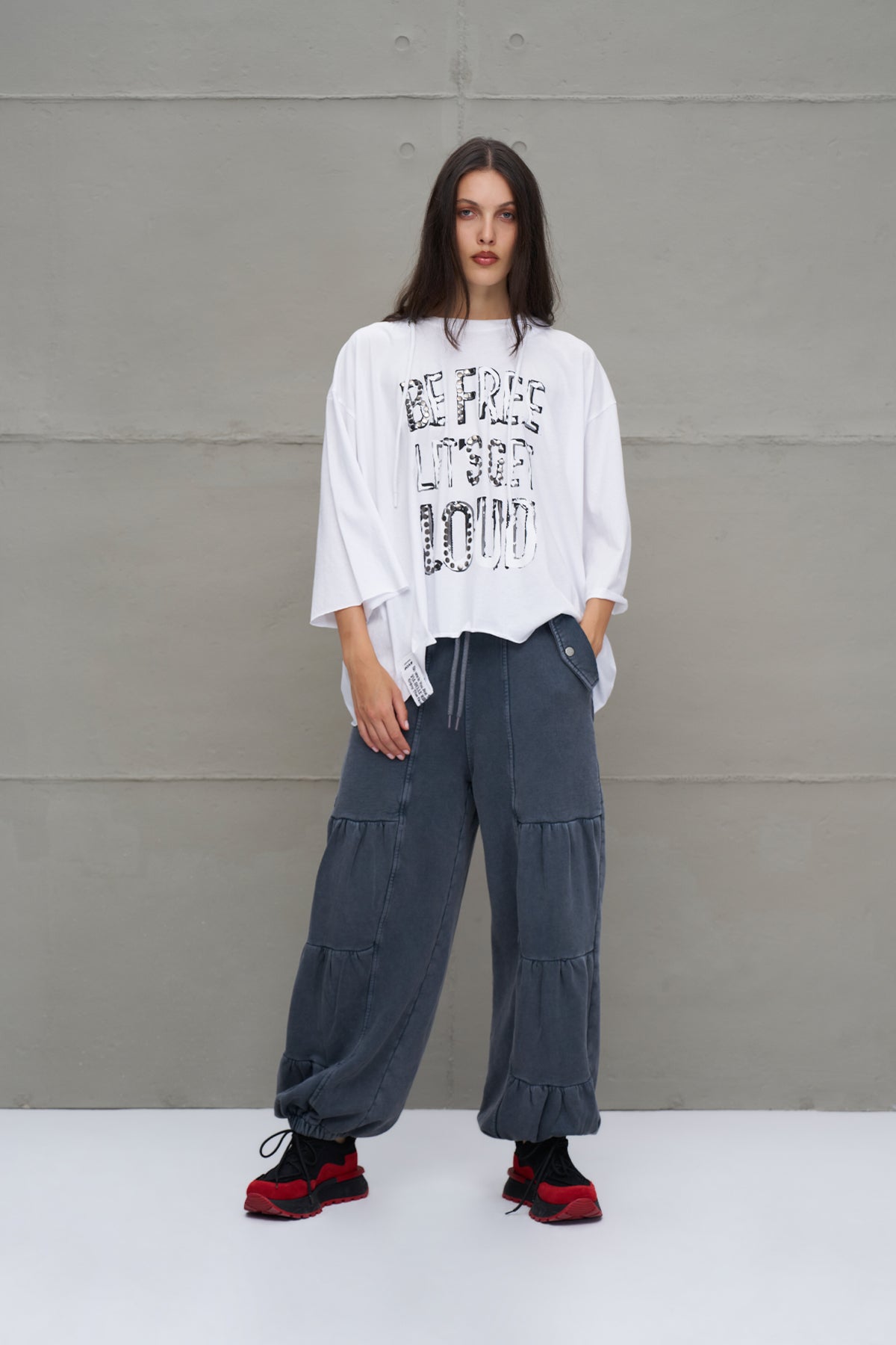 Anthracite Pocketed Oversize Cargo Trousers 18295
