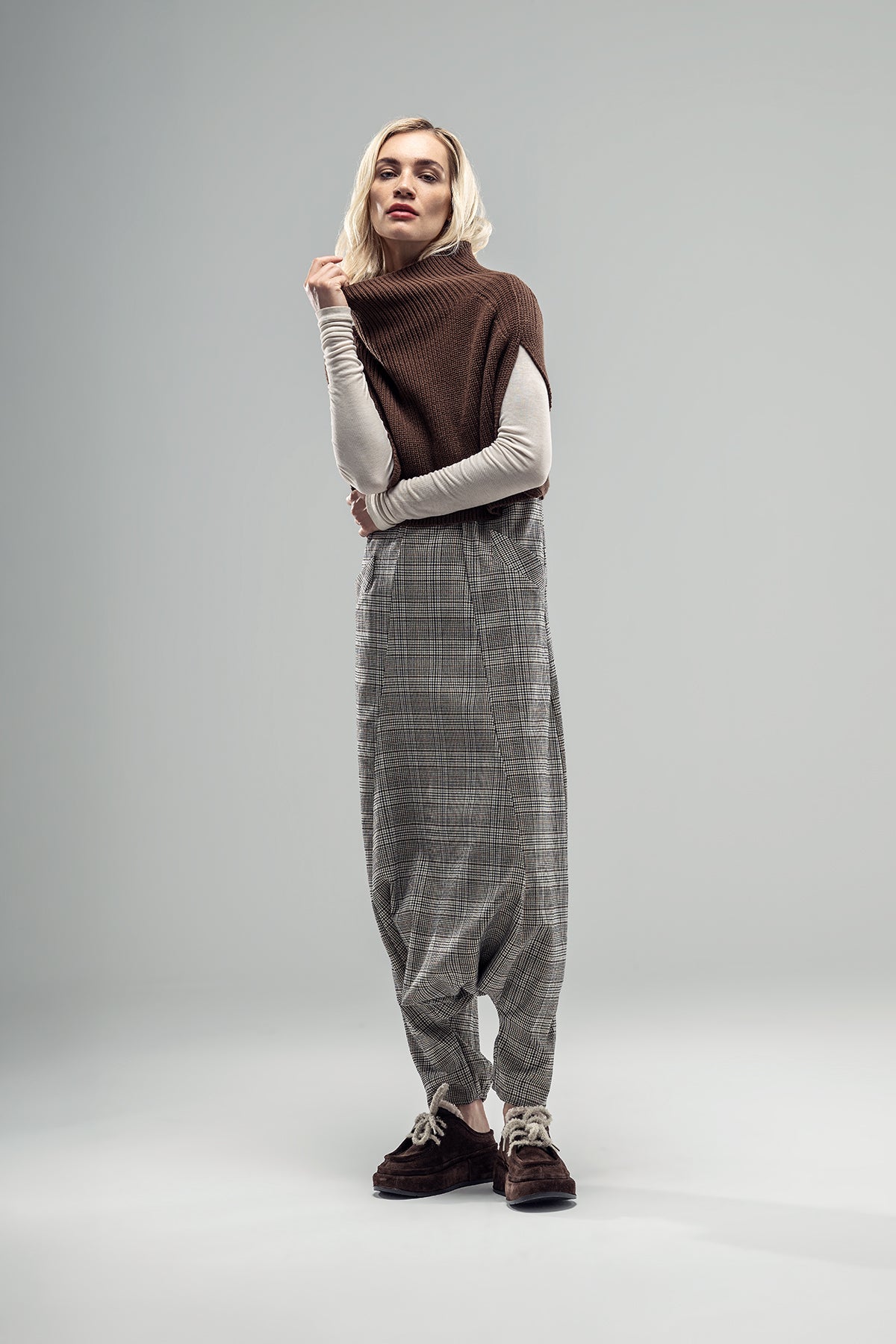 Dark Brown Poncho 20015