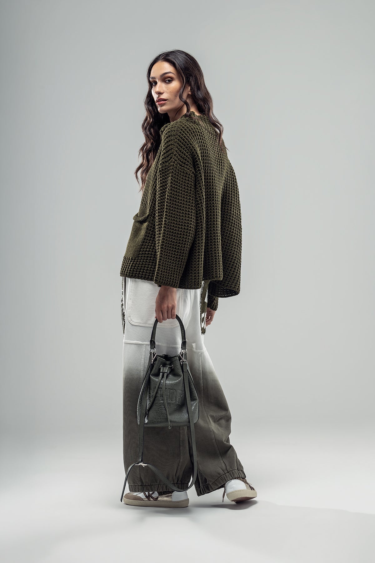 Khaki Knit Sweater 20029