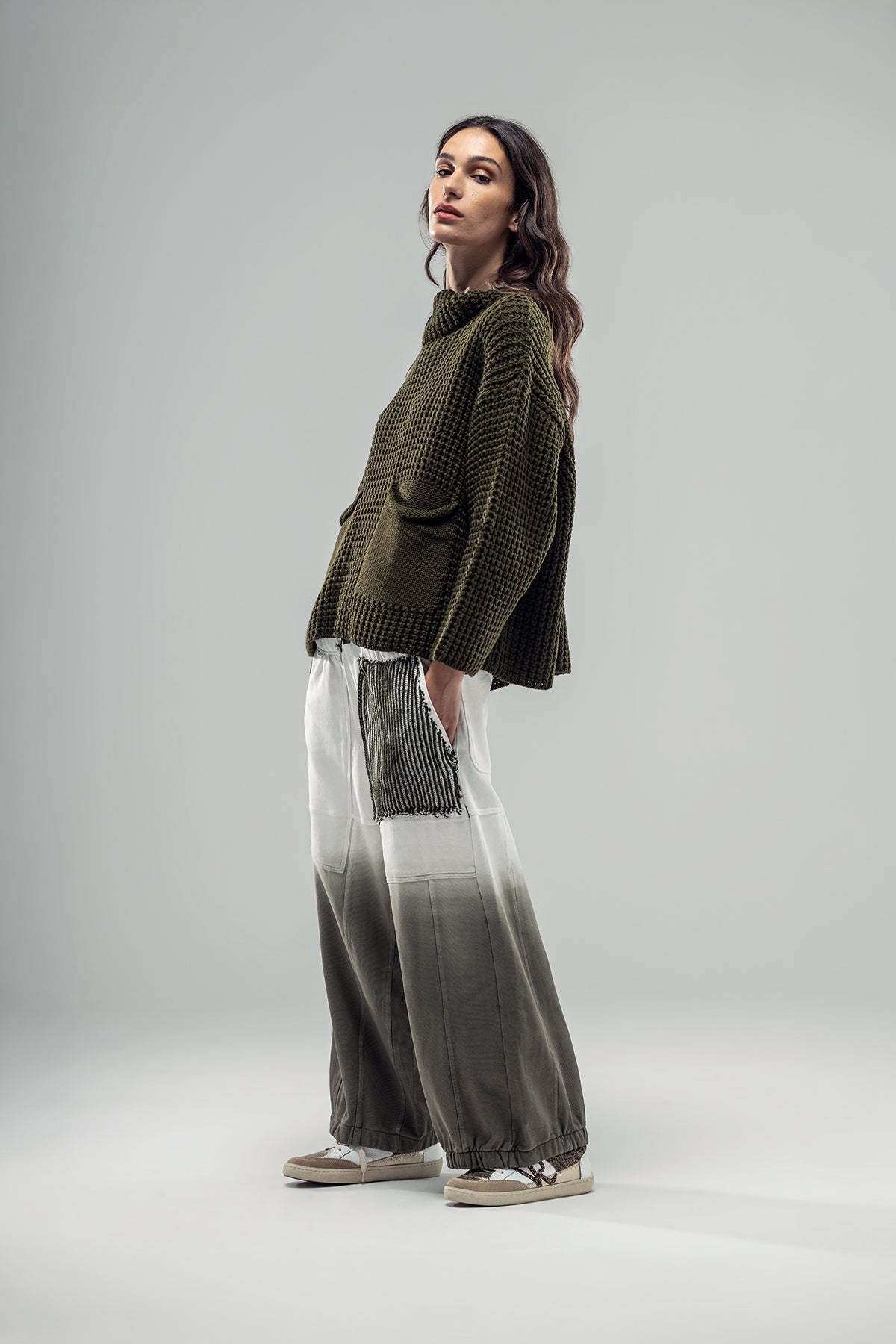 Khaki Knit Sweater 20029