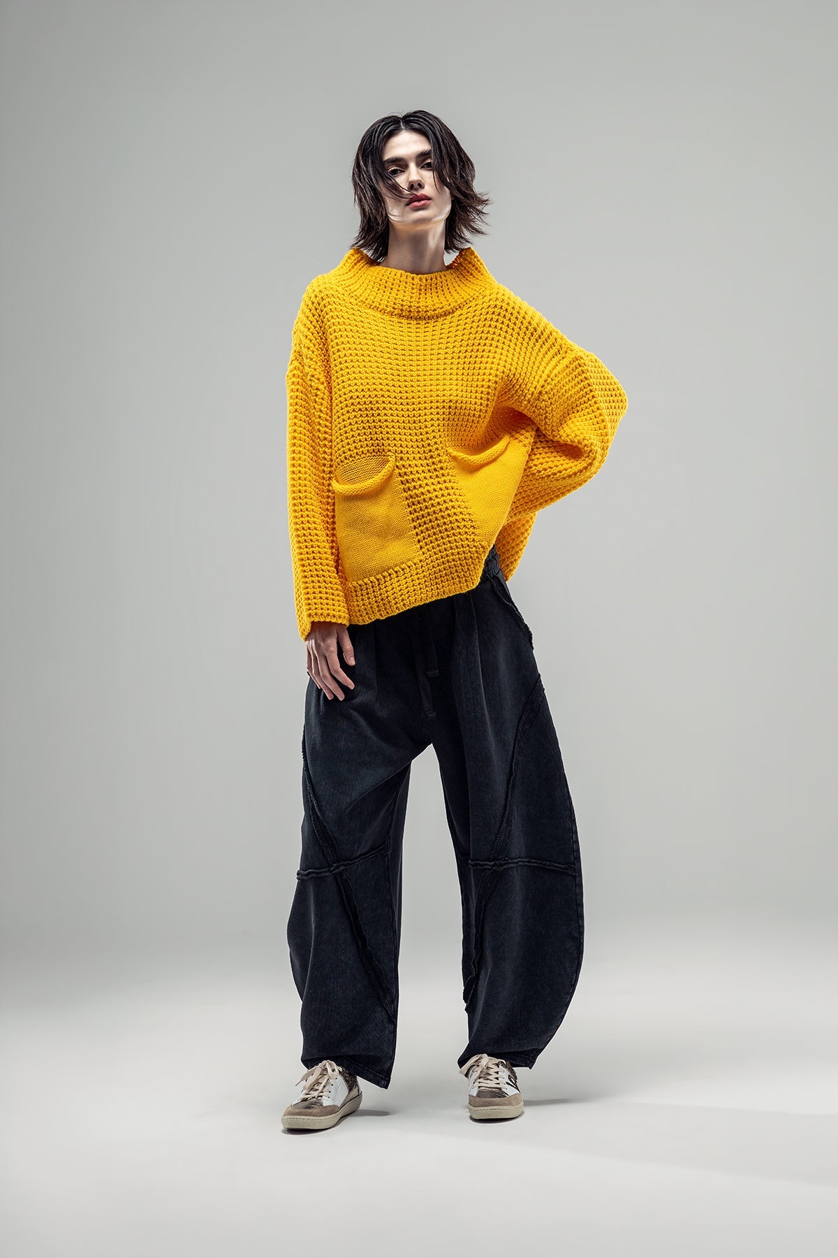 Yellow Knit Sweater 20029
