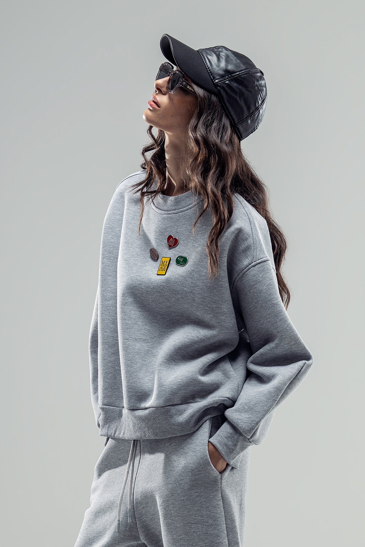 Grey Melange Sweatshirt 20071