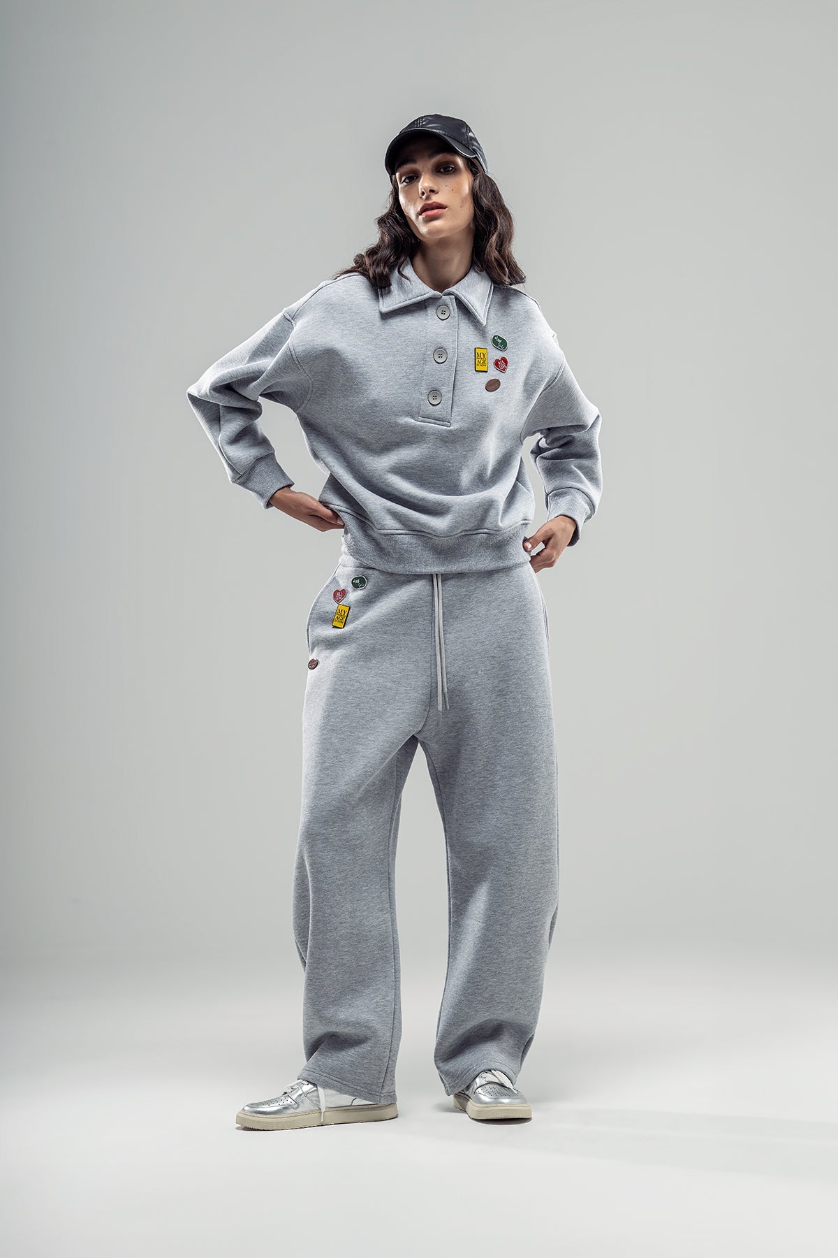 Grey Melange Sweatshirt 20288