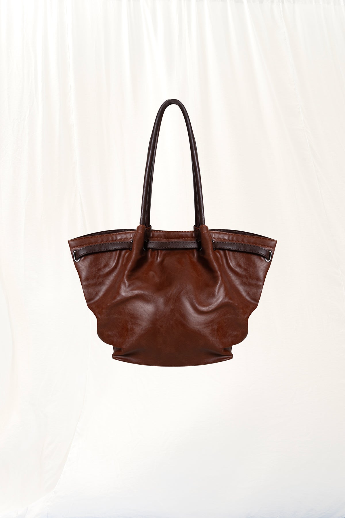 Brown Leather Shoulder Bag Yunk