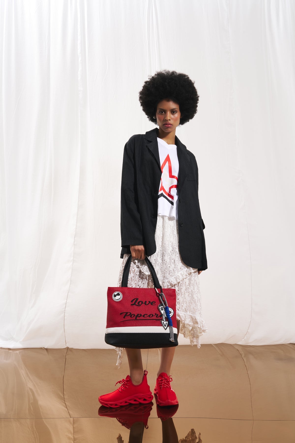Red Tote Bag Bugs