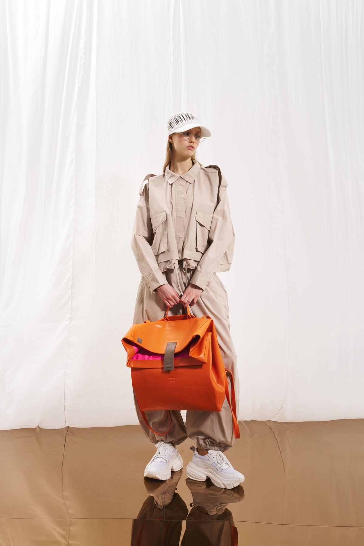 Orange Maxi Leather Bag Ege