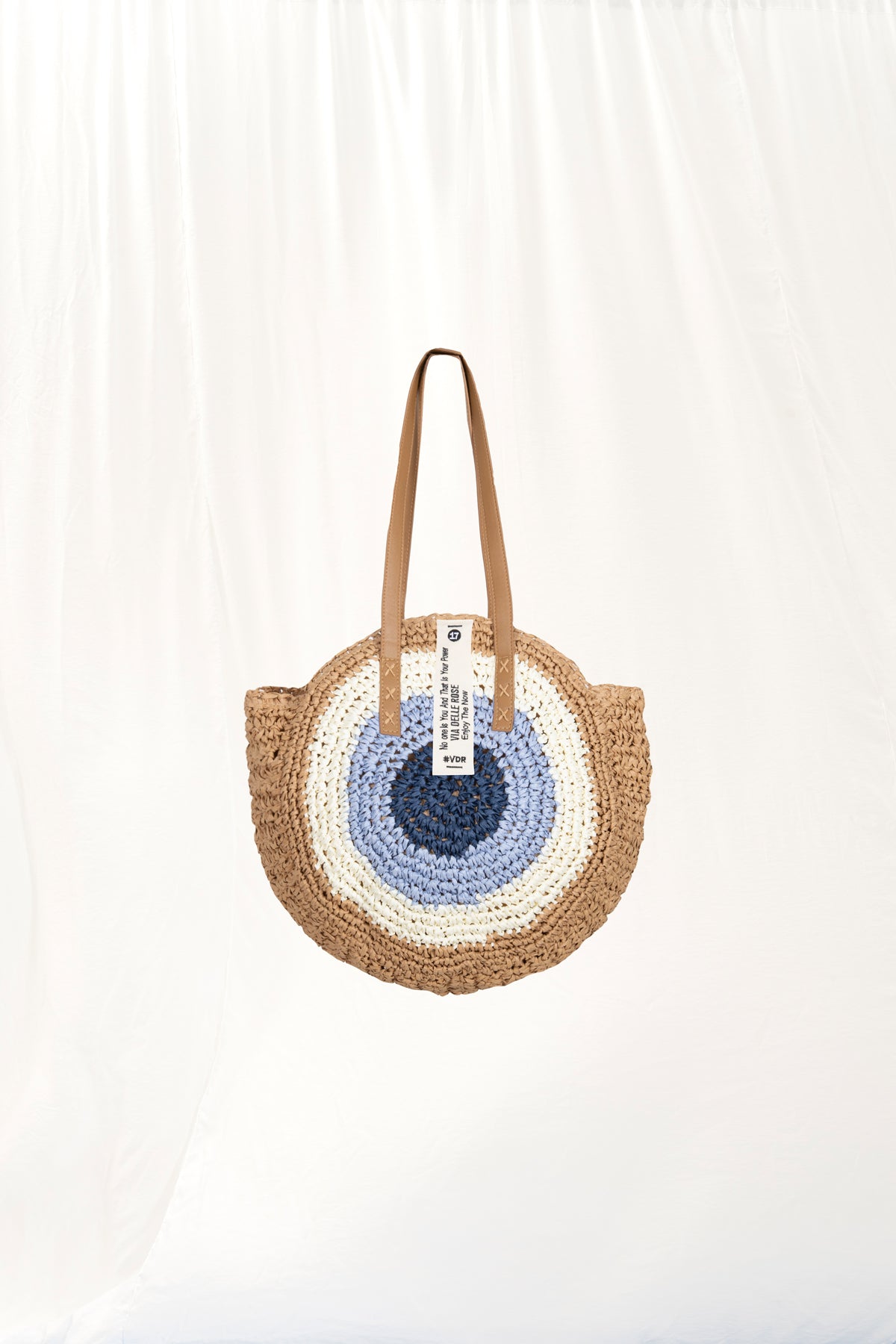 Multi Color Midi Straw Bag Kim