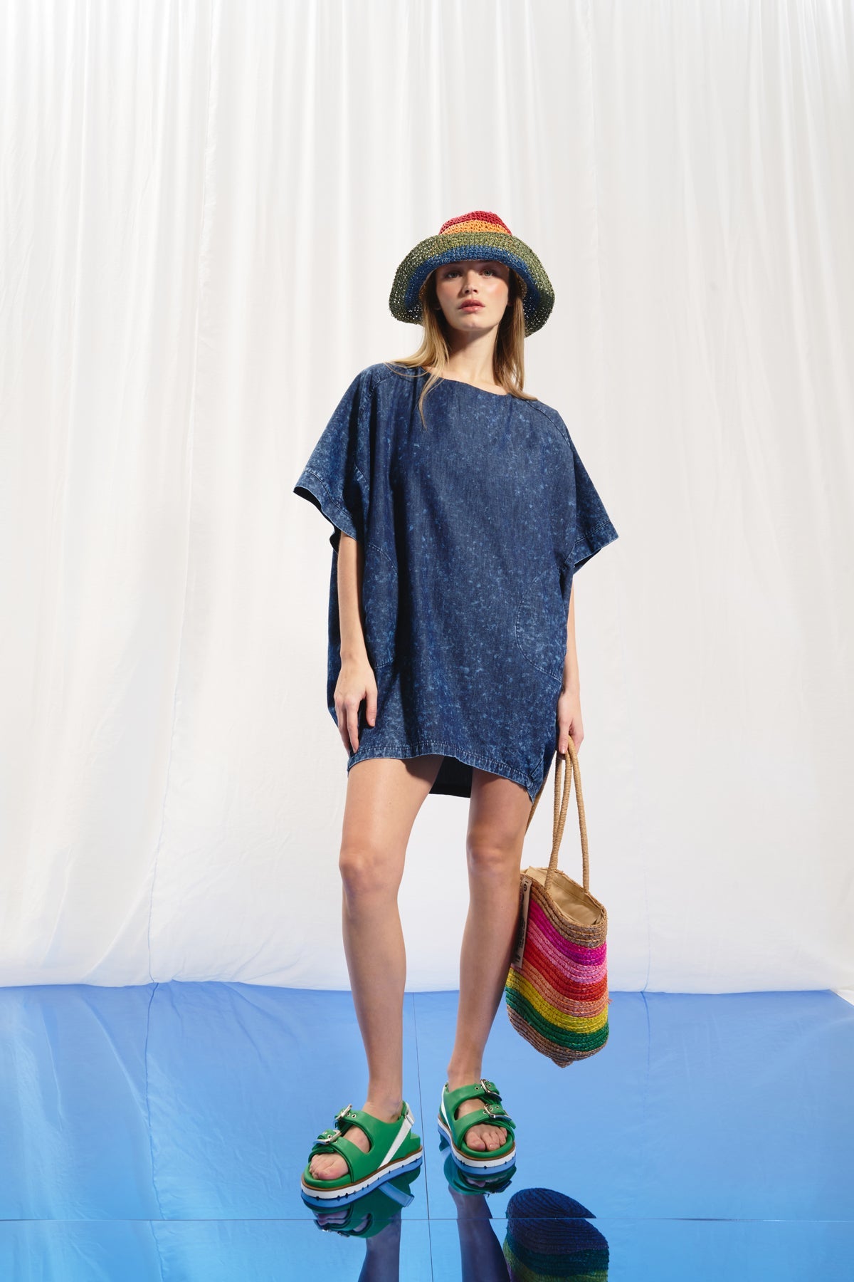 Multi Color Straw Bag Kok