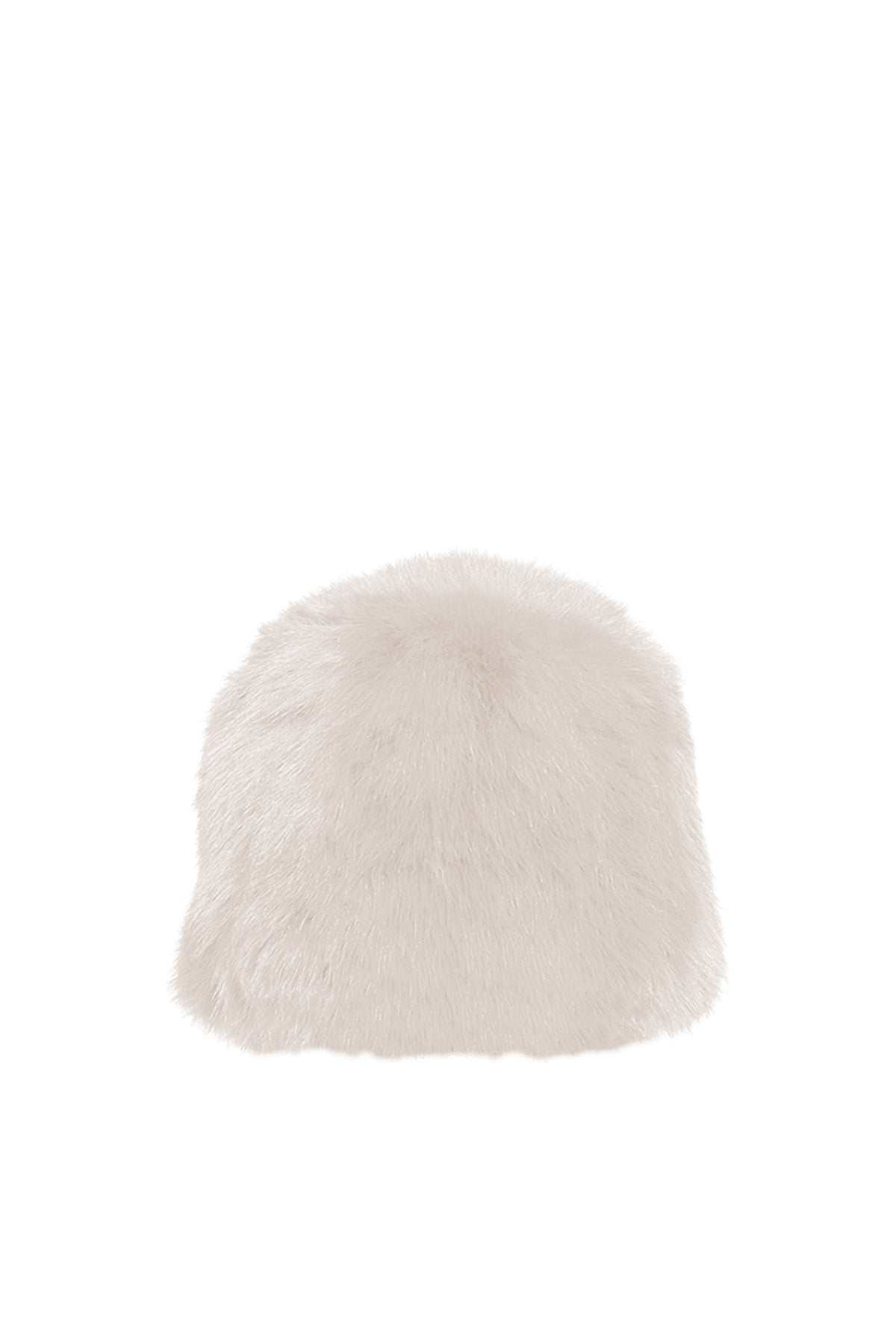 Off White Faux Fur Hat Postino