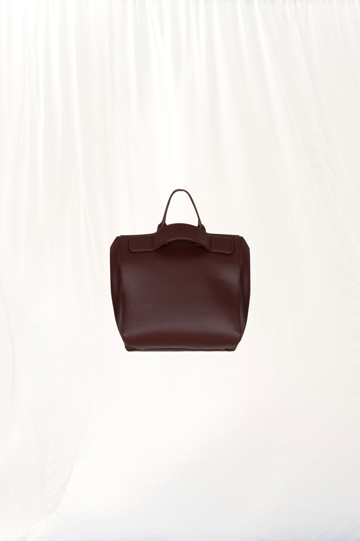 Burgundy Leather Mini Tote Bag Row